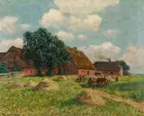 Eduard Ameseder, Frisian landscape, oil on canvas