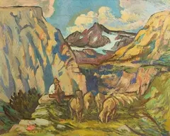 Hanns Letz, Shepherd, 1954, oil on canvas
