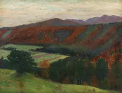 Hans Ranzoni, Autumn Evening, 1902, oil on canvas on cardboard