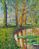 Heinz Anger, In the garden, 1989, oil on canvas