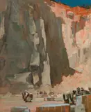 Hans Wulz, The granite quarry, 1931, oil on canvas