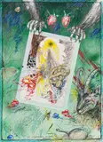 Christian Ludwig Attersee, Die fleischfarbene Pflaume", from the cycle "Breezelkunst