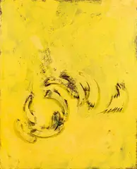 Loys Egg, Untitled, 1989, oil on canvas, pigment and wooden mountings; unframed