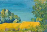 Otto Muehl, Untitled, (landscape in Burgenland)