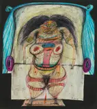 Franz Ringel, Untitled, 1979, mixed media on paper; framed