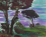 Ernst Fuchs, Landscape during a thunderstorm
