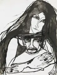 Lotte Profohs, Untitled, 1988, India ink on paper; unframed