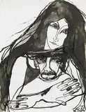 Lotte Profohs, Untitled, 1988, India ink on paper; unframed