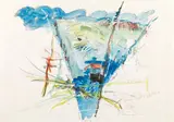 Die Schlucht by Hans Staudacher, 1976, mixed media on paper; framed, sold Jun 2020