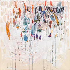 Sylvia K. Kummer, The body as a space for perception, mixed media on canvas; unframed