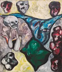 The lost centre by Hubert Schmalix, 1983, oil on canvas, offered Jun 2020