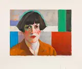 Xenia Hausner, Manhattan, hand-coloured lithograph; unframed