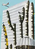 Tillman Kaiser, Horsetail "Schachtelhalm, 2003, egg tempera on canvas; unframed