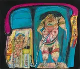 Franz Ringel, Untitled, 1979, mixed media on paper; framed