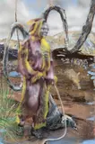 Maja Vukoje, Whip man 2, 2009, mixed media, oil, spray on canvas; unframed