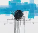 Niki Passath, Theatrum mundi, 2019, mixed media on canvas; framed