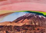 Arnulf Rainer, Teneriffa, Pico del Teide, 2006, mixed media on photo-production (laser copy); framed