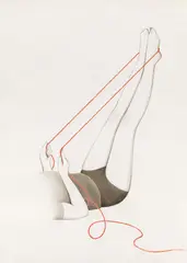 Ulrike Lienbacher, Untitled, (Triptychon), 2007, mixed media on paper; framed