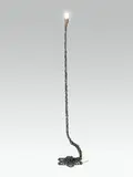 Franz West, Private lamp II, 1989, iron chain, welded and varnished, electric cable