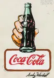 Andy Warhol, Coca Cola, gouache on paper; framed