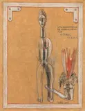 Peter Sengl, Roter Hundekopfschmuck für Mahongwe/Gabun)-Figur für Sticklers