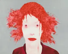 Mao Tongqiang, Wig no. 6, 2004, oil on canvas; framed