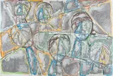 Markus Lüpertz, Men without women. Parsifal, 1993, oil on canvas; framed
