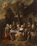 Jan Baptist Lambrechts, Merry company at table