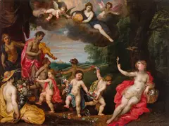 Jan Brueghel the Younger, Allegory of Love" (or "Allegory of Abundance"), c. 1625-30, oil on panel