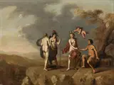Cornelisz van Poelenburg, The judgement of Paris, oil on panel