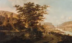 Claes Jansz. van der Willigen, River landscape, oil on panel
