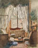 Rudolf von Alt, Parlour of Countess Lanckorońska-Brzezie in the Fries tenement house (Palais Fries-Pallavicini, Vienna)