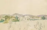 Rudolf von Alt, View from Nussdorf near Vienna towards Kahlenberg