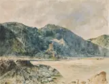 Rudolf von Alt, Danube with Hausstein Castle