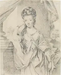Peter Fendi, Anne, Duchess of Cumberland and Strathearn, pencil on paper