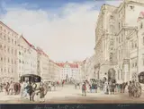 Balthasar Wigand, Der Neue-Markt in Wien, watercolour on paper