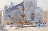 Ludwig Hans Fischer, The Cathedral of Messina, 1904, watercolour on paper; unframed