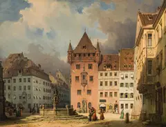 Michael Neher, Das Nassauer Haus in Nürnberg, c. 1852, oil on canvas