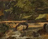 Friedrich Gauermann, Forest stream near Miesenbach (study after nature)