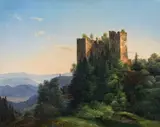 Caroline von Moro, Castle ruin Obertrixen (?) in Carinthia, 1850, oil on canvas