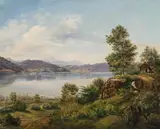 Caroline von Moro, Krumpendorf at Lake Wörthersee, 1842, oil on canvas