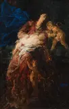 Nikolaus Gysis, Madonna, child and angel, oil on canvas
