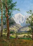 Theodor von Hörmann, View of Hoher Göll near Berchtesgaden