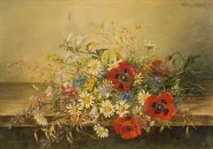 Paula Wildhack, Feldblumen" (field flowers), 1906, oil on canvas