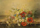 Paula Wildhack, Feldblumen" (field flowers), 1906, oil on canvas