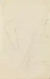 Standing nude leaning forwards by Gustav Klimt, 1904, pencil on paper, sold Mar 2020