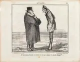 Honoré Daumier, Eh! bien Monsieur Mitouflet ...“, sheet 485 from „Actualités, lithograph on vellum; unframed