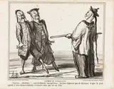 Honoré Daumier, La Chine se civilisant ...“, sheet 124 from „Actualités, lithograph on vellum; unframed
