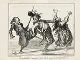 Honoré Daumier, Voyons, kaiserlick ...“, sheet 52 from „Actualités, lithograph on vellum; unframed