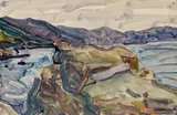 Hans Josef Weber Tyrol, Landscape, watercolour on paper